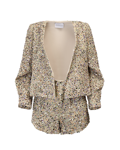 Cecilia Hand Embroidered Wool Tweed Jacket